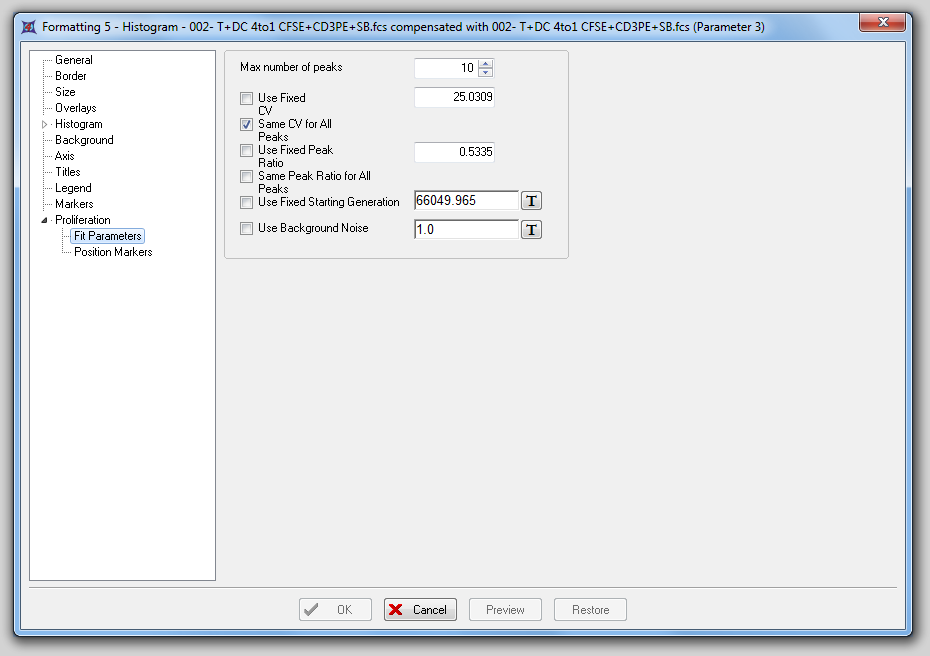图25.2  Formatting Proliferation Fit Parameters (格式化细胞分裂拟合参数)
